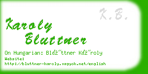 karoly bluttner business card